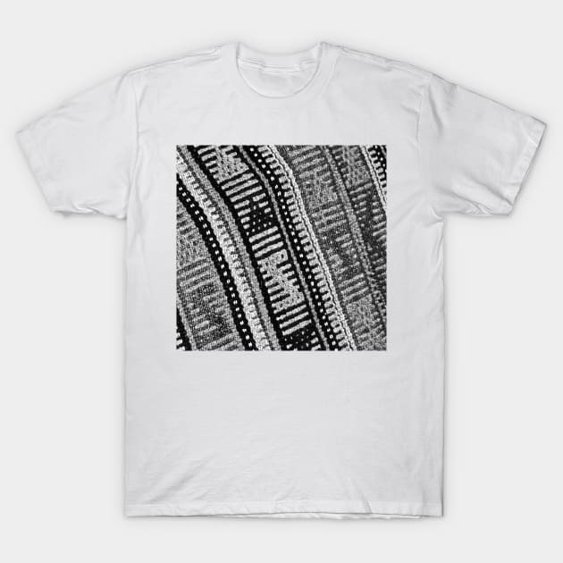 black and white abstract minimal minimalistic stylish modern texture antique carpet photo, For custom orders please DM me. T-Shirt by Hadigheh-art